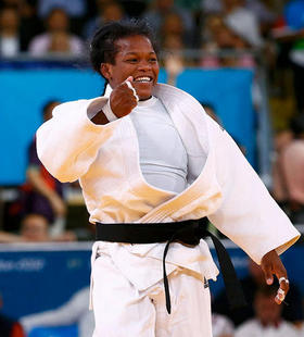 La judoca cienfueguera Yanet Bermoy, medalla de plata en los Juegos Olímpicos de Londres, 2012