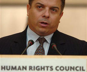 El canciller Felipe Pérez Roque, durante la instalación en 2006 del Consejo de Derechos Humanos de la ONU