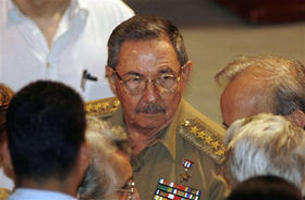 Raúl Castro, durante el cumpleaños de Elián González