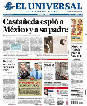 Portada de 'El Universal' del 4 de febrero de 2008.