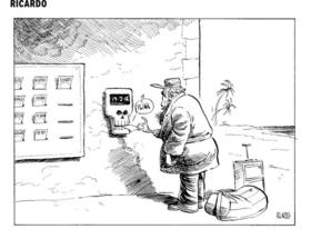 Caricatura de Ricardo en 'El Mundo', España.
