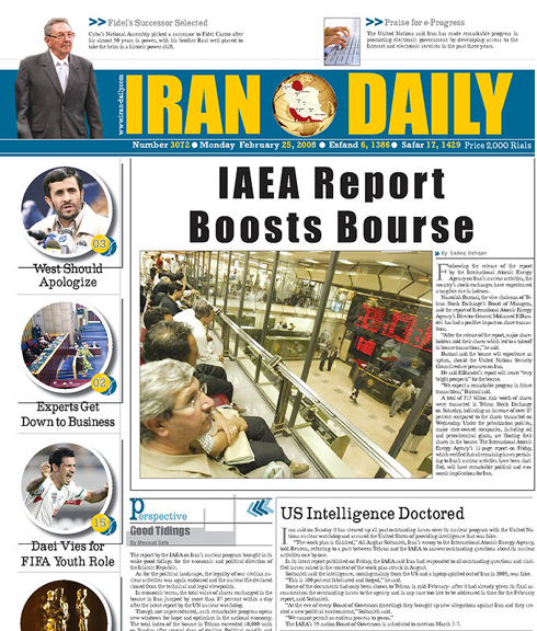 Iran Daily, Irán.