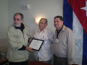 Marcelino Miyares (ex presidente del PDC), José Ignacio Rasco (vicepresidente) y Andrés Hernández (nuevo presidente).