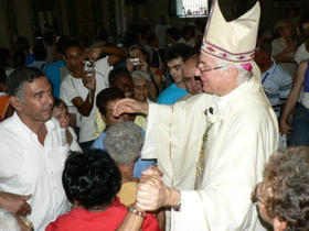 Dionisio García Ibáñez, tras su toma de posesión como arzobispo de Santiago de Cuba
