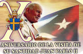Logo oficial del X aniversario de la visita del Papa a Cuba.