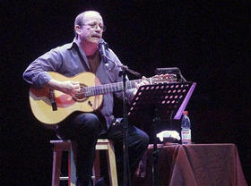 Silvio Rodríguez, durante un concierto en Santiago de Chile a principios de mes