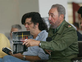 Abel Prieto y Fidel Castro