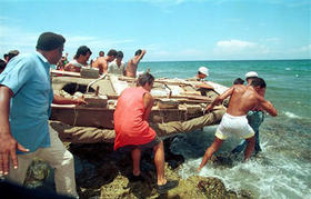 Salida de balseros en agosto de 1994. Salida de balseros en agosto de 1994