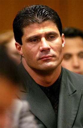 José Canseco, durante una vista judicial en Miami
