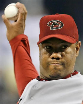 Liván Hernández, durante un juego entre los Diamondbacks de Arizona y los Piratas de Pittsburg. (AP) Liván Hernández, durante un juego entre los Diamondbacks de Arizona y los Piratas de Pittsburg. (AP)
