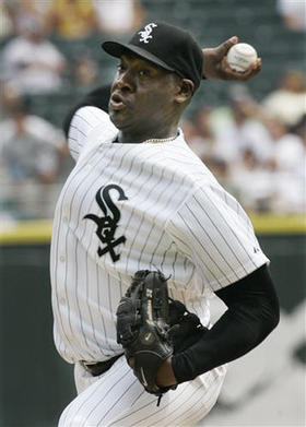 José Ariel Contreras, durante el juego entre los Medias Blancas y los Devil Rays José Ariel Contreras, durante el juego entre los Medias Blancas y los Devil Rays