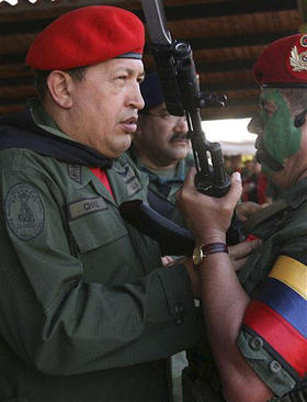 Hugo Chávez, durante la celebración del aniversario de su fallido golpe de Estado de 1992. (AP)