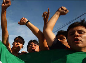 Protestas contra el gobierno de Evo Morales en Santa Cruz de la Sierra