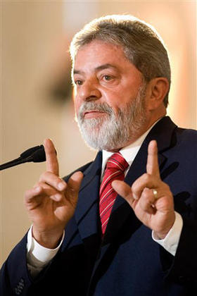 El presidente brasileño Luiz Inácio Lula da Silva, durante su primera conferencia de prensa en los dos últimos años