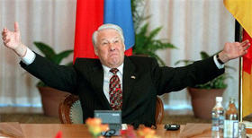 El recientemente fallecido ex presidente ruso Boris Yeltsin, en una imagen de 1998