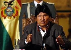El presidente boliviano Evo Morales, durante una conferencia de prensa