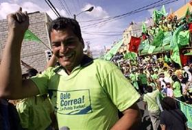 Rafael Correa, candidato a las elecciones de Ecuador. (AP)