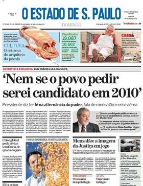 Portada del diario 'Estado de Sao Paulo', edición dominical.