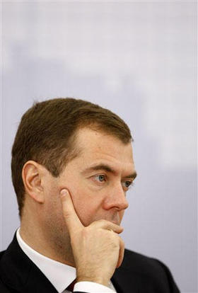 Dmitri Medvédev, candidato presidencial oficialista. (AP)
