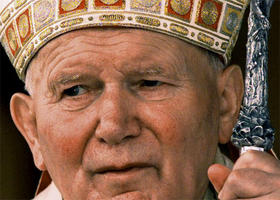 Juan Pablo II, durante su visita a Cuba