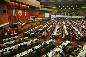 Sesión de la Asamblea Nacional del Poder Popular, en ausencia de Fidel Castro