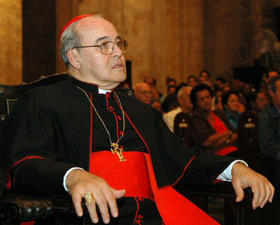 El cardenal Jaime Ortega, durante el concierto por sus 25 años como arzobispo de La Habana