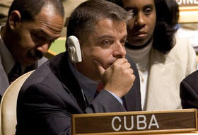 El canciller Felipe Pérez Roque, durante la Asamblea General de la ONU. (AP)