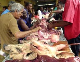 Un mercado agropecuario en La Habana