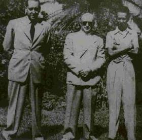 Alejo Carpentier, Erich Kleiber y Wilfredo Lam (de izq. a dcha.)