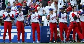 Equipo Cuba, durante el juego con República Dominicana en el Clásico Mundial