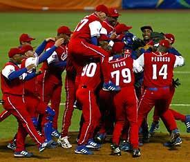 Equipo cubano festeja victoria