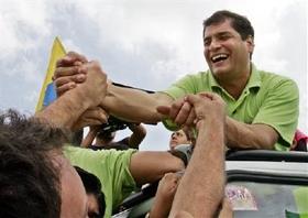 Candidato presidencial Rafael Correa