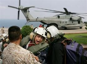 Marines evacuan a ciudadanos estadounidenses en el Líbano. (AP)