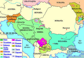 Mapa de Los Balcanes