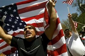 Manifestación por los derechos de los inmigrantes en Estados Unidos