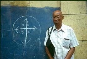 Guido Llinás, durante su último viaje a Cuba, en septiembre de 1995. (Foto de Carlos A. Aguilera)