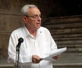 El historiador cubano Eusebio Leal. Foto: Prensa Latina. Historiador cubano, Eusebio Leal