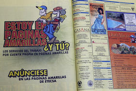 Páginas Amarillas de la empresa ETECSA, en la Cuba actual