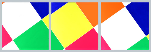 3 Modules 5x5, 2.4.5.6.8., 55º, Yellow Square