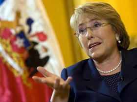 La presidenta chilena Michelle Bachelet