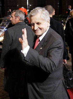 Jean Claude Trichet, presidente del Banco Central Europeo, en Bruselas, el 11 de diciembre de 2008. (AP)