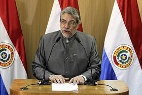 El destituido presidente paraguayo Fernando Lugo