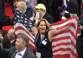 Participantes en la Convención Republicana en Cleveland, Ohio