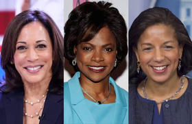 De izquierda a derecha: Kamala Harris, Val Demings, Susan Rice