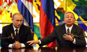 Vladimir Putin y Raúl Castro en La Habana