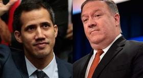 Juan Guaidó y Mike Pompeo, en este montaje fotográfico. Juan Guaidó y Mike Pompeo, en este montaje fotográfico