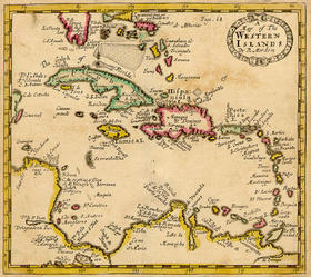 Mapa antiguo del Caribe