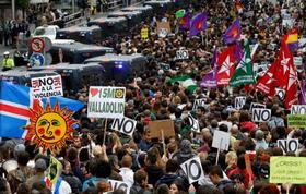 Manifestación en Madrid por las medidas de austeridad
