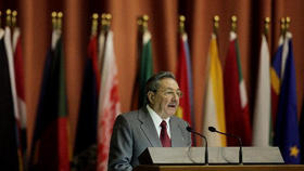 El presidente Raúl Castro durante su intervención en la reunión del Buró de Coordinación del Movimiento de Países No Alineados en La Habana