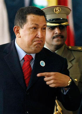 Hugo Chávez, en la Cumbre Árabe-Sudamericana, en Doha, Qatar. (AP)